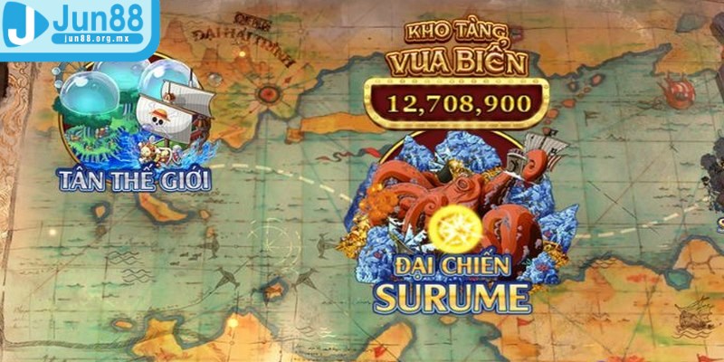 Vua Hải Tặc cung cấp hai phòng chơi với các mức cược khác nhau