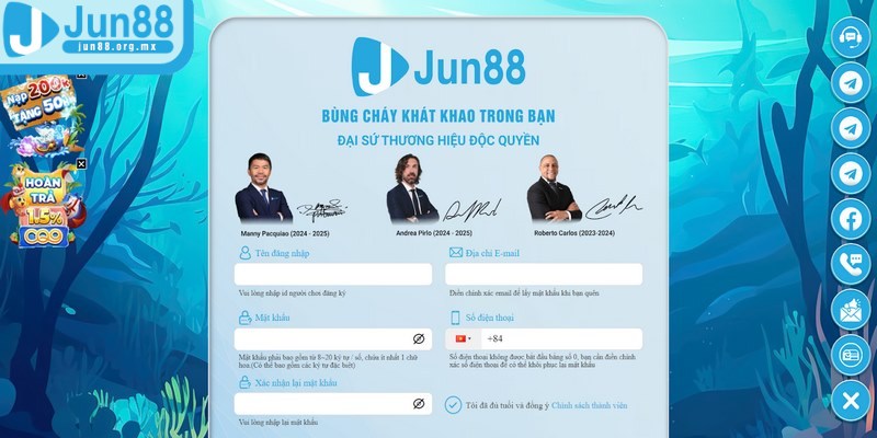 Tạo mật khẩu đăng ký JUN88 có độ phức tạp cao để bảo vệ tài khoản